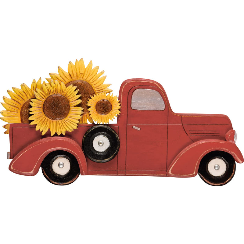 Primitives By Kathy 113782 Sunflower Truck Wall Decor, 18-inch Length