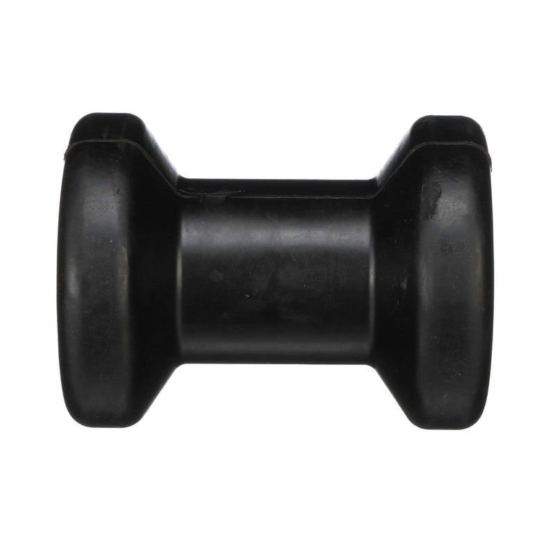 Seachoice Molded Spool Roller w/Plastic Sleeve, Black Rubber, 4 in. Wide, 1/2 in. ID Hole