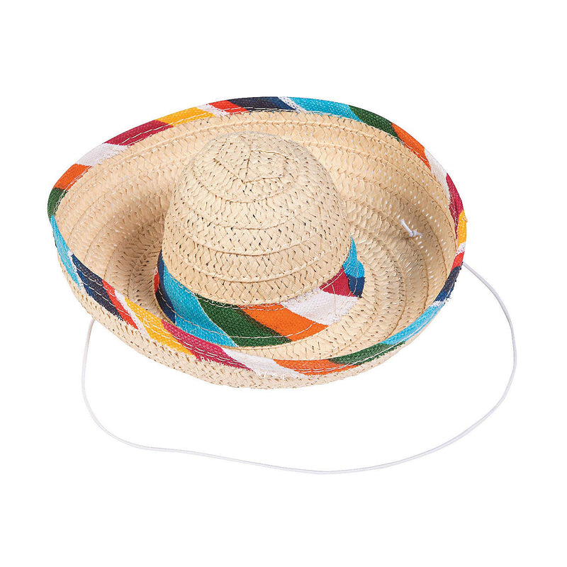 Mini Sombrero Hats, with Strings - Cinco De Mayo Party and Apparel Accessories - 12 Pieces
