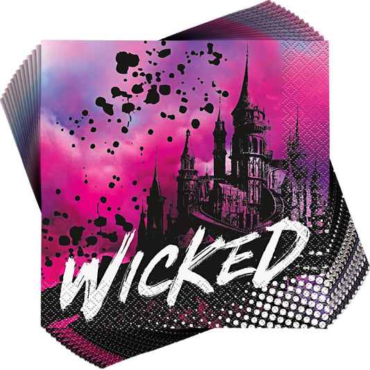 Unique Disney Descendants 3 Luncheon Paper Napkins - 16 Pcs, black/pink/multicolor, one size