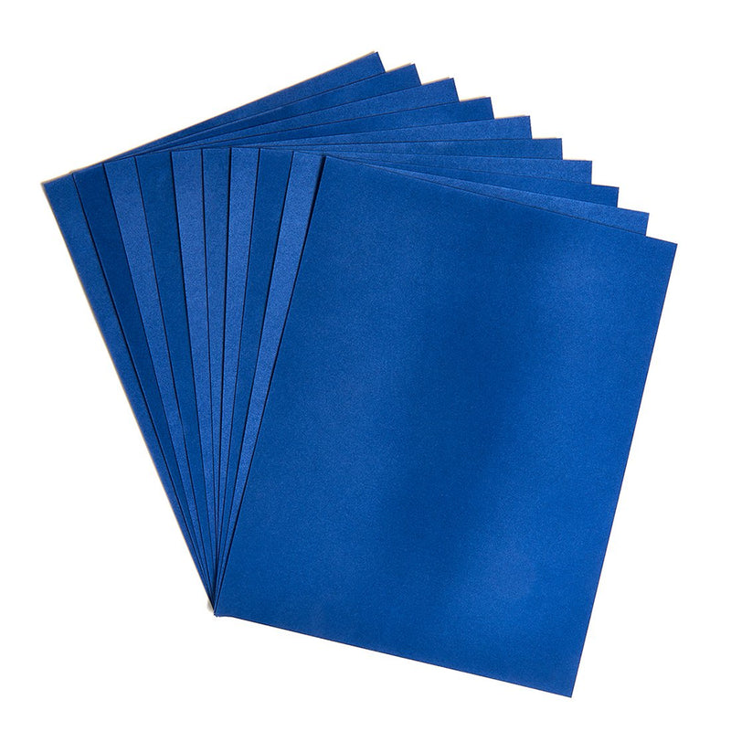 Hygloss Products Velour Paper - Soft, Velvety Surface – Dark Blue, 8-1/2 x 11 Inches - 10 Pack
