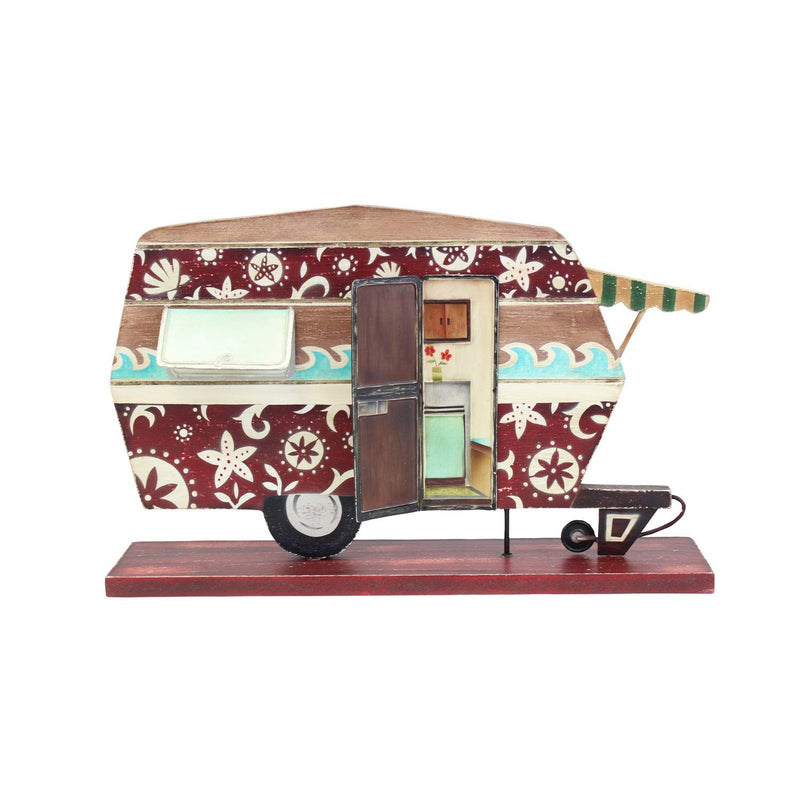 Beachcombers 15-Inch Wood Holiday Camper Figure