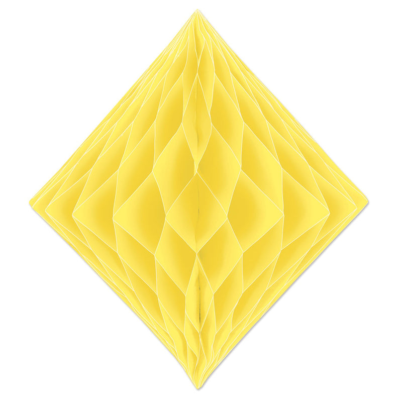 Yellow Tissue Diamond Holiday Display