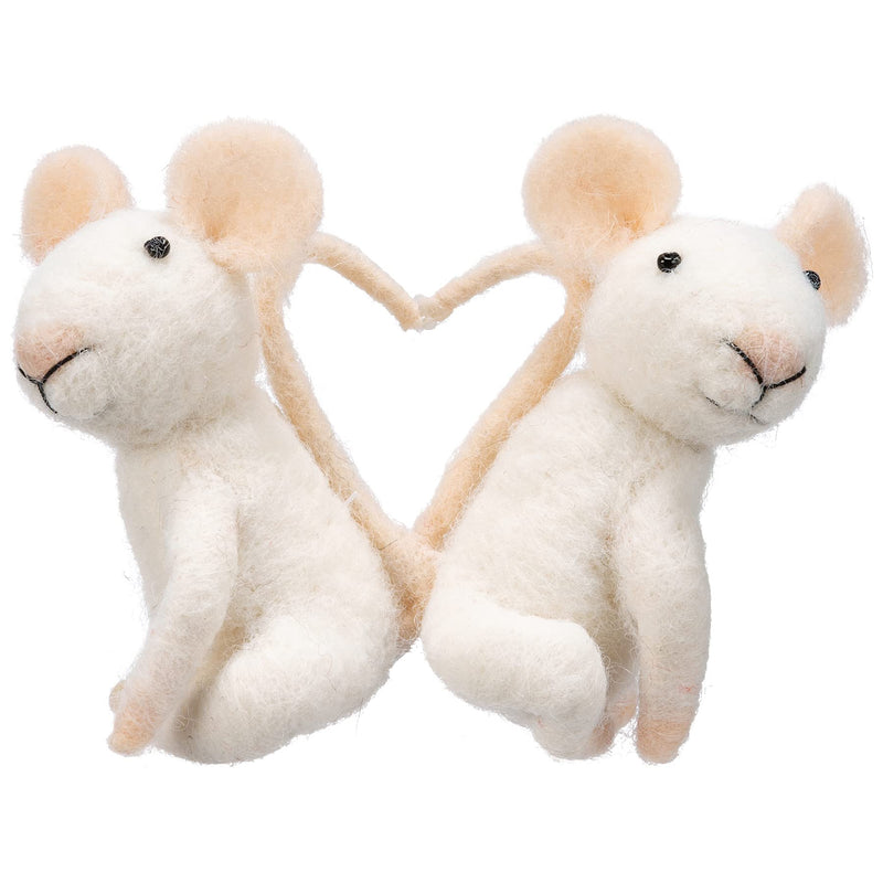 Primitives by Kathy 111128 Mouse Tail Heart Critter, 4.50-inch Length, Felt and Plastic