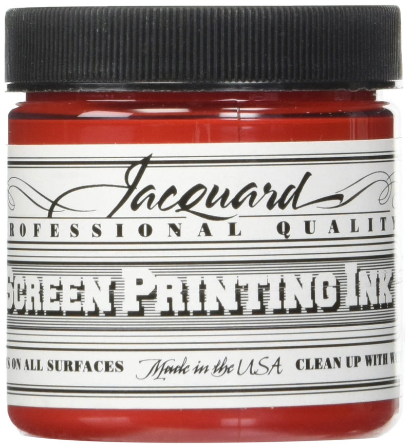 Jacquard Professional Screen Print Ink, Water-Soluable, 4oz Jar, Red (104)