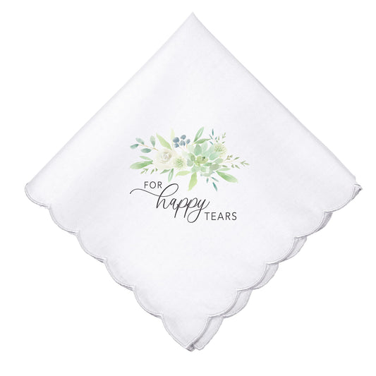 Lillian Rose Happy Tears Keepsake Wedding Hankie, One Size, White