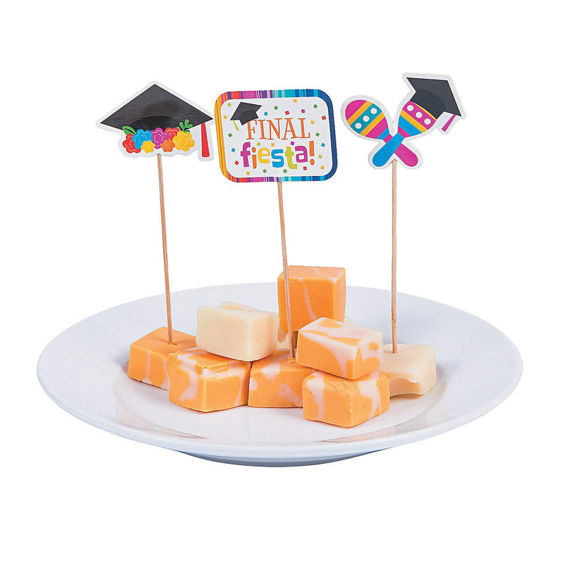 FIESTA GRAD FOOD PICKS - Party Supplies - 25 Pieces