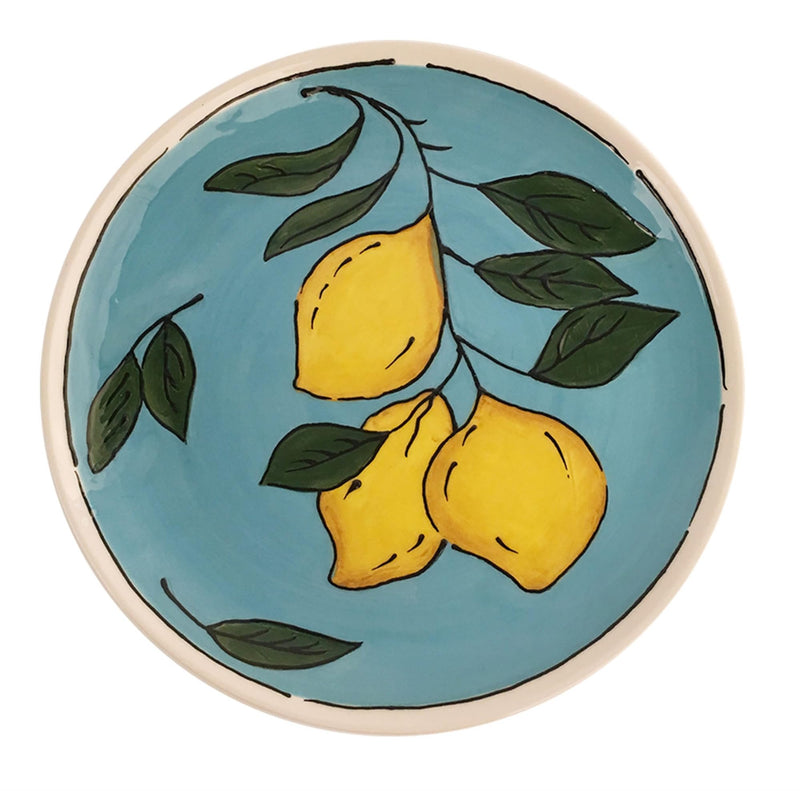 Blue Sky Clayworks Lemon Sky Dinner Plate, 9.88-inch Diameter, Kitchen Accessories
