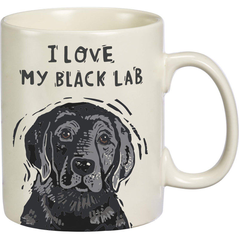 Primitives by Kathy I Love My Black Lab Double-Sided Mug