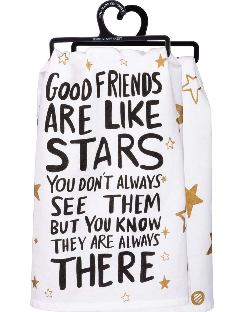 Primitives by Kathy Dish & Tea Towel Good Friends Are Like Stars You Don&