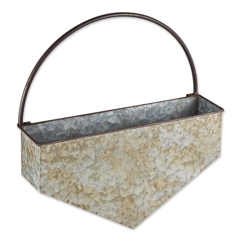 DII Galvanized Planter Collection Wall Hanging, Diamond, 14.5x4x14.5, Iron