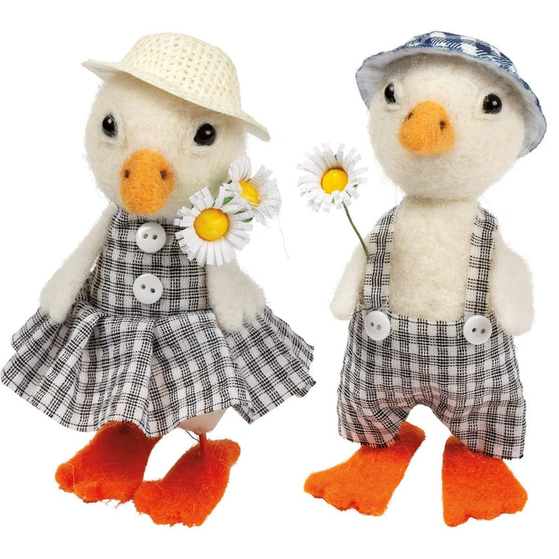 Primitives by Kathy, 107058, Easter Flowers & Hats Duck Home Decor, Set of 2