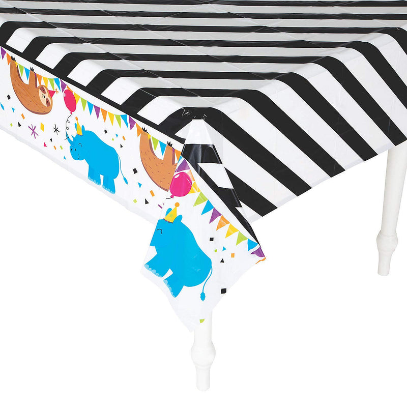 Fun Express Party Animal Table Cover - Party Supplies - 1 Piece