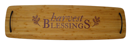 24 INCH BAMBOO CHARCUTERIE SERVING BOARD HARVEST BLESSINGS