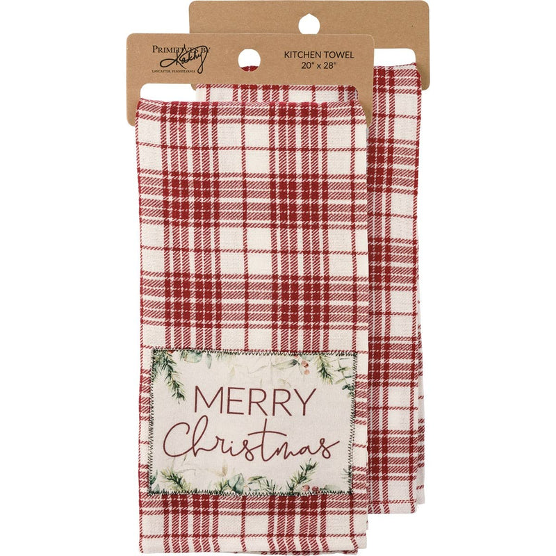 Primitives by Kathy 113629 Kitchen Towel Merry Christmas, Cotton