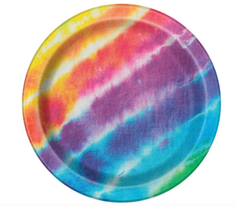 Unique party setting Tie Dye Dessert Plates, 8ct, 6.875", Multicolor