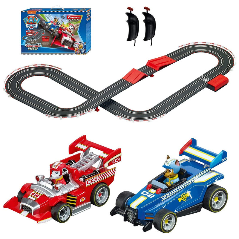 Carrera GO!!! 63514 Official Licensed PAW Patrol Battery Operated 1:43 Scale Slot Car Racing Toy Track Set with Jump Ramp Featuring Chase and Marshall for Kids Ages 5 Years and Up (20063514)