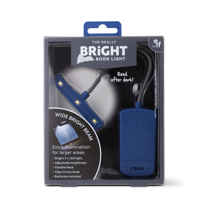 IF The Really Bright Book Light - Purple. Super Bright Reading Lights for Books in Bed – Flexible Book Light Clip On – A Great Book Lamp with Batteries Included