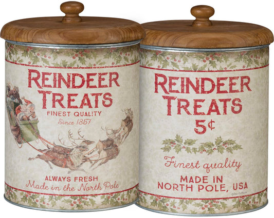 Primitives By Kathy Canister Reindeer Treats Set