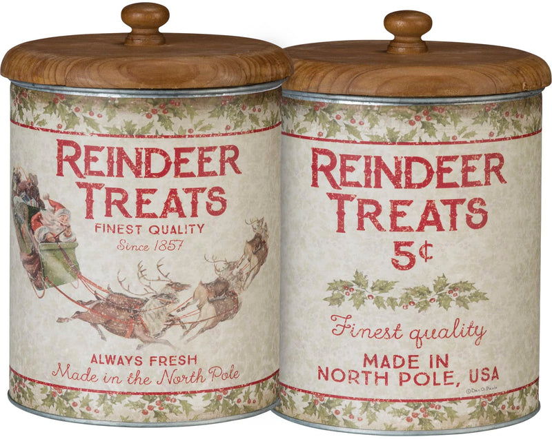 Primitives By Kathy Canister Reindeer Treats Set