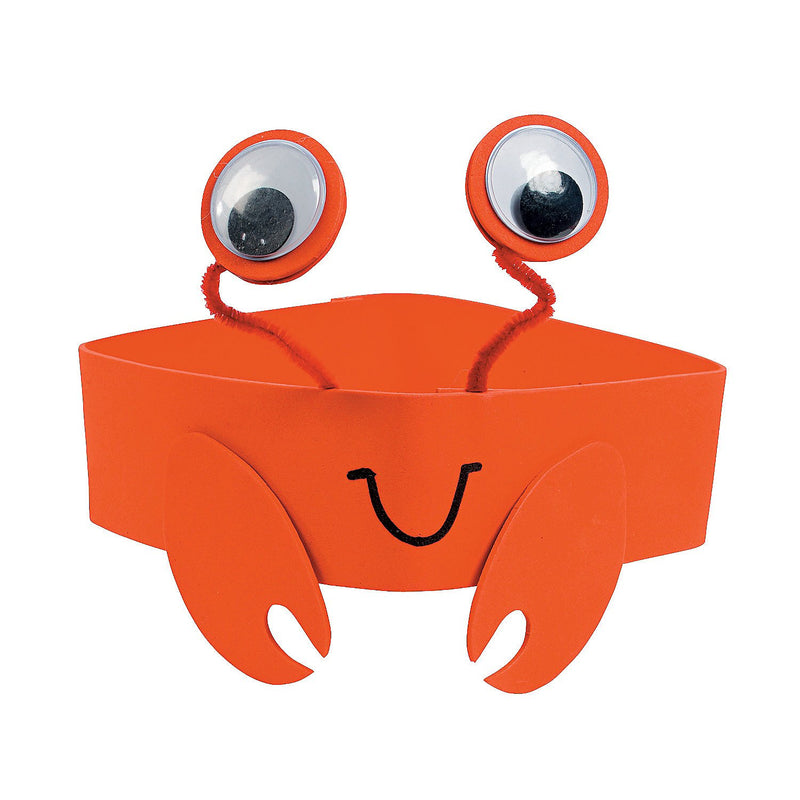 Crab Foam Headband Craft Kit - Makes 12 - DIY Crafts for Kids and Fun Home Activities
