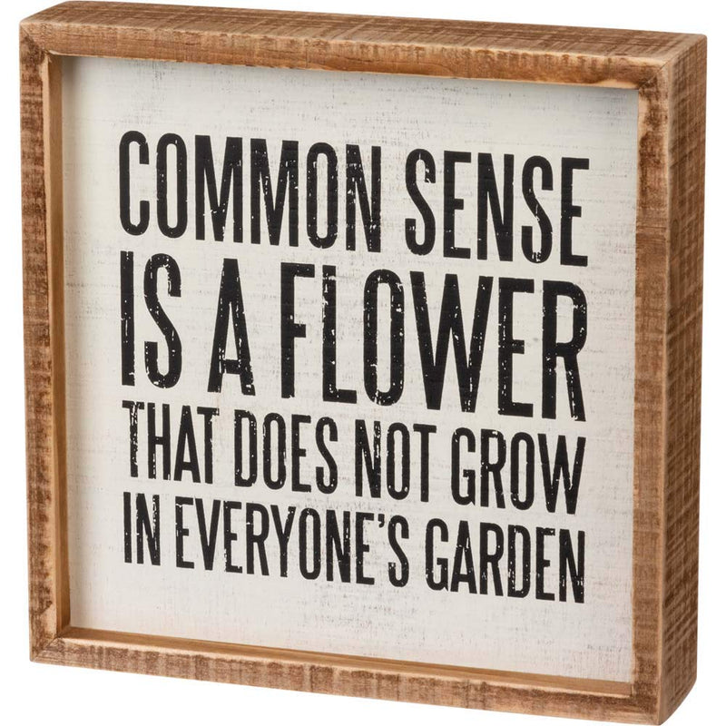 Primitives by Kathy Common Sense Inset Sign, Wooden