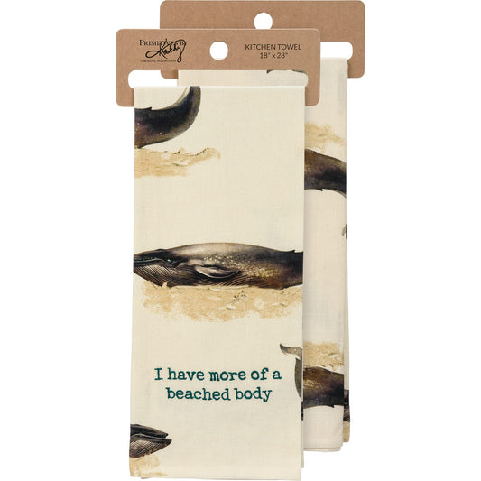Primitives by Kathy 112303 Kitchen Towel - I Have More of A Beached Body,28-inch