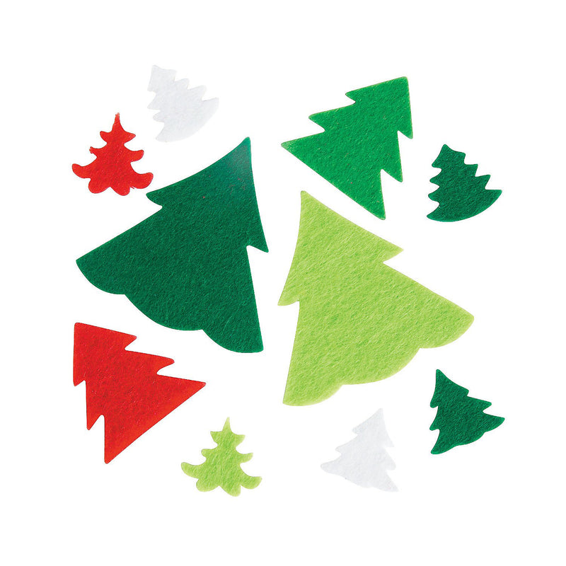 Christmas Tree Adhesive Felt Shapes - Crafts for Kids and Fun Home Activities