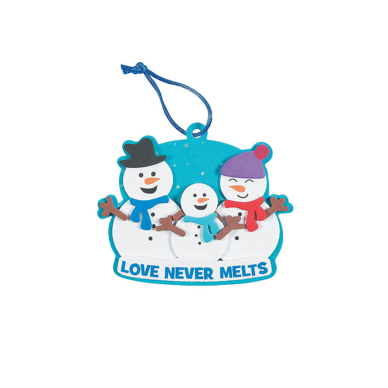 Snowman Family Ornament Craft Kit - Makes 12 - Crafts for Kids and Fun Home Activities
