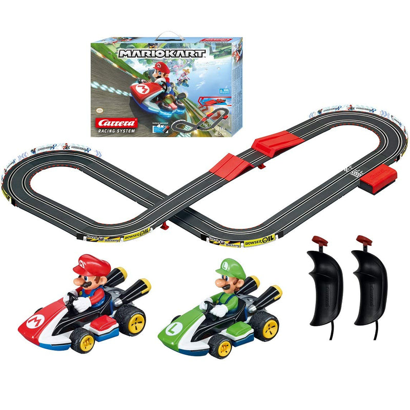 Carrera GO!!! 63503 Official Licensed Mario Kart Battery Operated 1:43 Scale Slot Car Racing Toy Track Set with Jump Ramp Featuring Mario and Luigi for Kids Ages 5 Years and Up