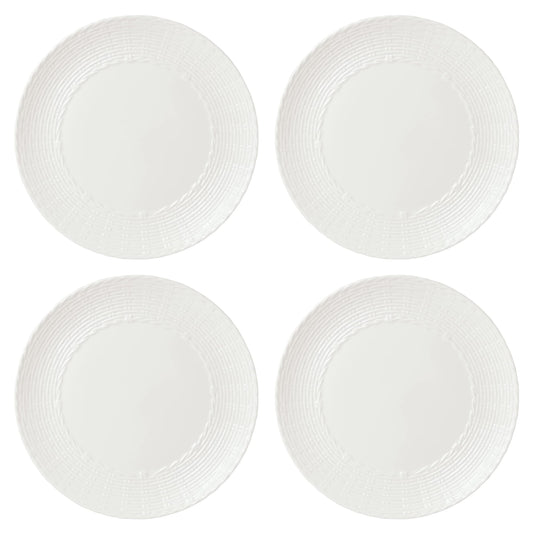 Lenox Wicker Creek Dinner Plates, Set of 4, 7.10, White