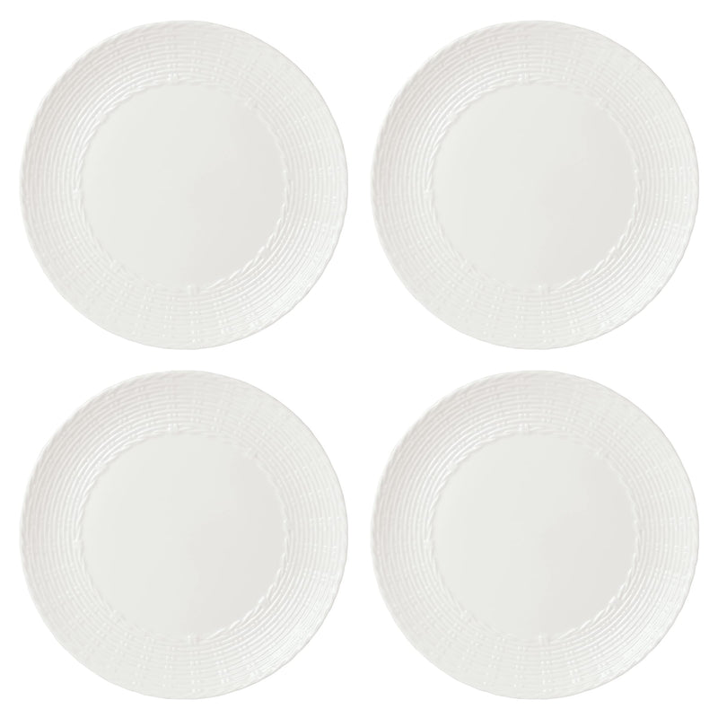 Lenox Wicker Creek Dinner Plates, Set of 4, 7.10, White