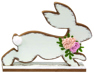 Distressed White Easter Bunny Wood Cutout - Farmhouse Decor - Rustic Home Decor - Easter Decor