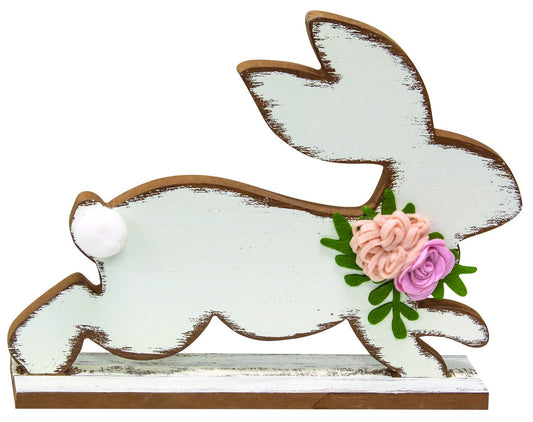 Distressed White Easter Bunny Wood Cutout - Farmhouse Decor - Rustic Home Decor - Easter Decor