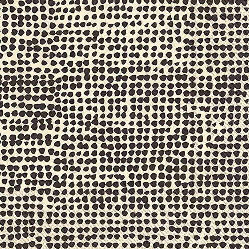 Boston International IHR Marimekko Cocktail Beverage Paper Napkins, 5" x 5", Orkanen Linen/Black