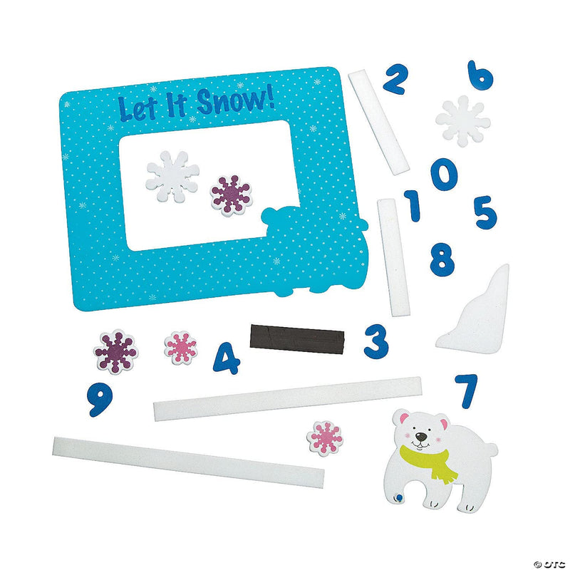 Dated Winter Picture Frame Craft Kit - Makes 12 - DIY Holiday Crafts for Kids