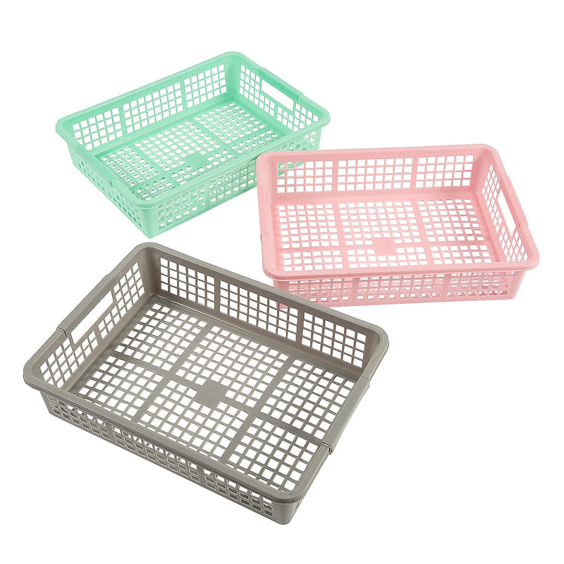 Fun Express Soft Color Classroom Storage Baskets with Handles - Educational - 6 Pieces