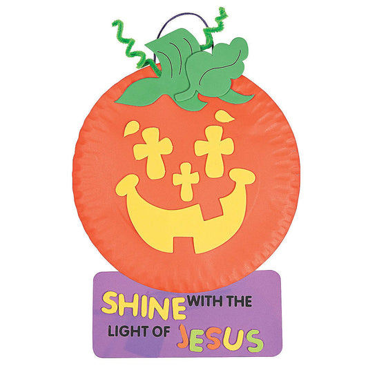 Christian Pumpkin Paper Plate Craft Kit - Crafts for Kids and Fun Home Activities