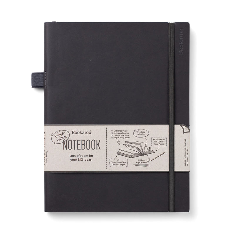IF Bookaroo Bigger Things Notebook Journal - Black