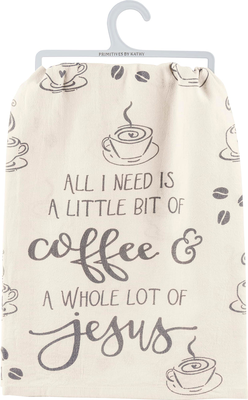 Primitives by Kathy Kitchen Towel - Coffee & Jesus