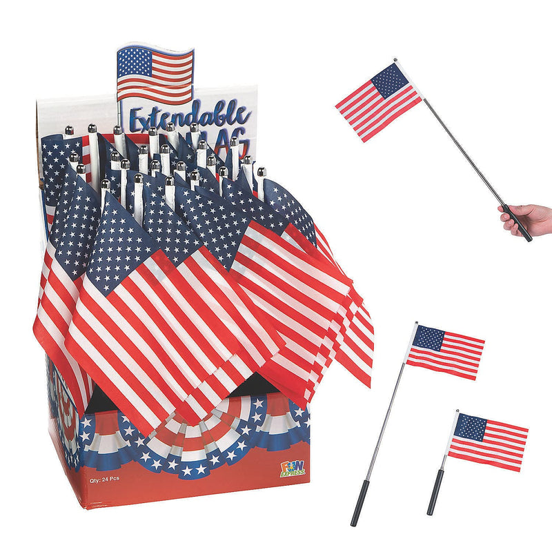 Extendable USA Flags