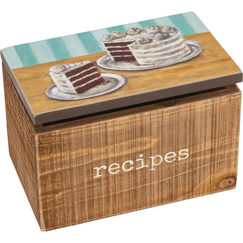 Primitives by Kathy Decorative Recipe Box, 6.25" x 4" x 4", Wood