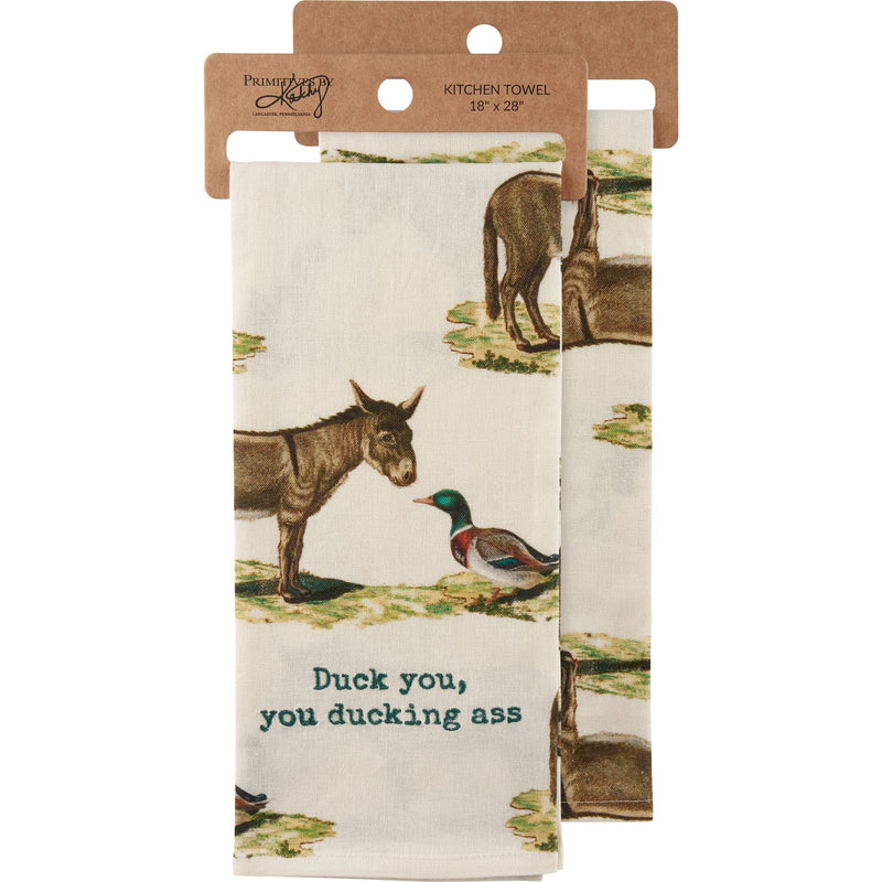 Primitives by Kathy Duck You, You Ducking Ass Decorative Kitchen Towel