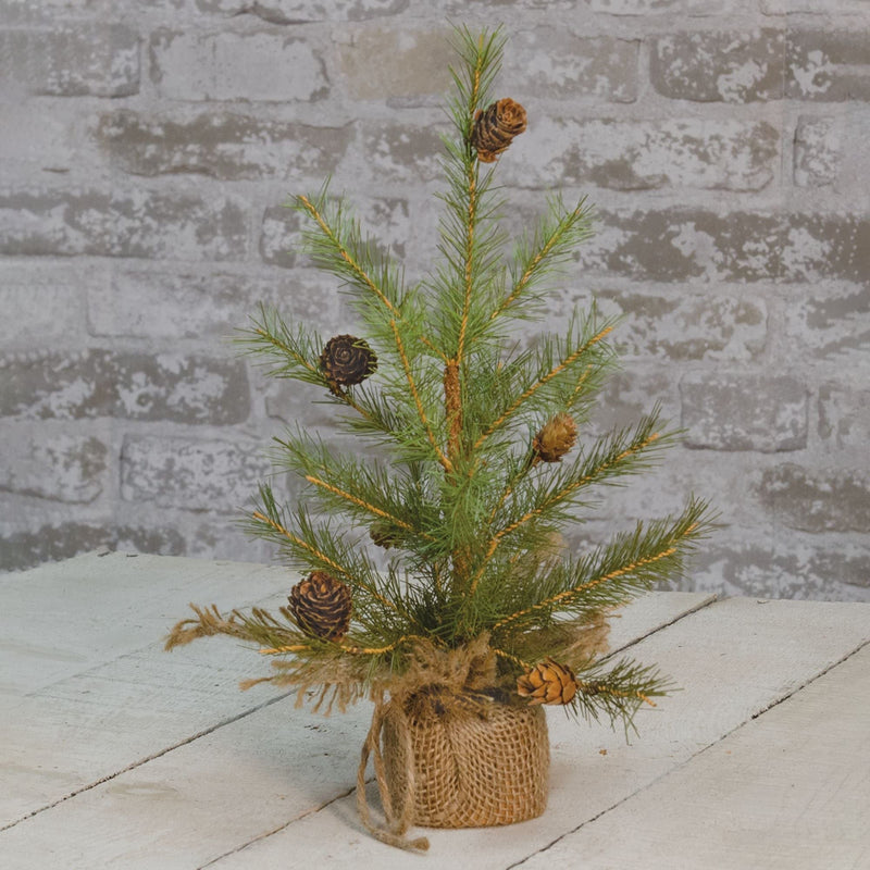 Feather Pinecone Tree 12" - Green