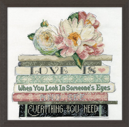Design Works Crafts, 10" x 10" Cross Stitch Kit, Love is Counted