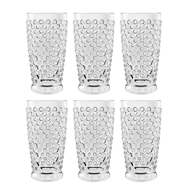 TarHong Hobnail Premium Plastic Drinkware, Jumbo Beverage, Clear