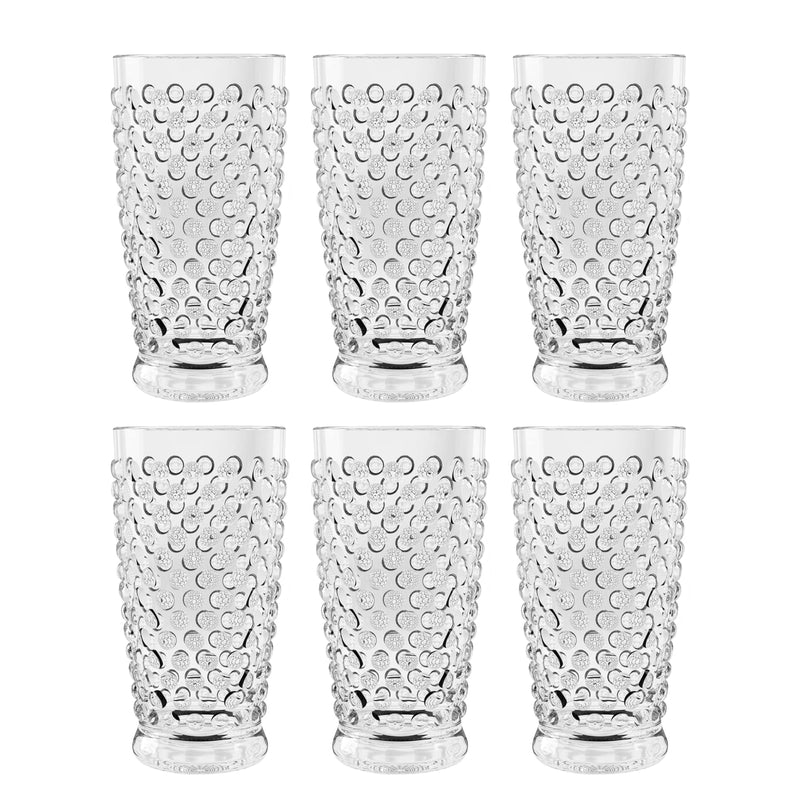 TarHong Hobnail Premium Plastic Drinkware, Jumbo Beverage, Clear