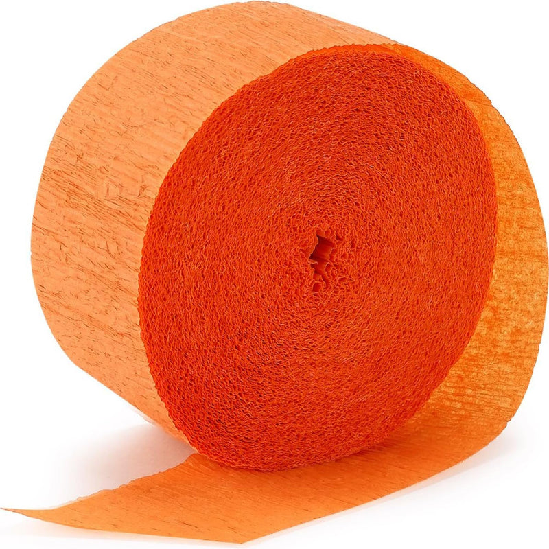 Orange Peel Solid Crepe Streamer | Party Decor