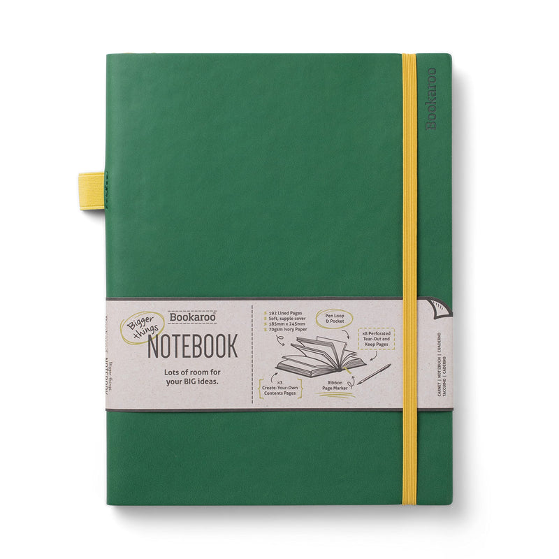 IF Bookaroo Bigger Things Notebook Journal - Forest Green