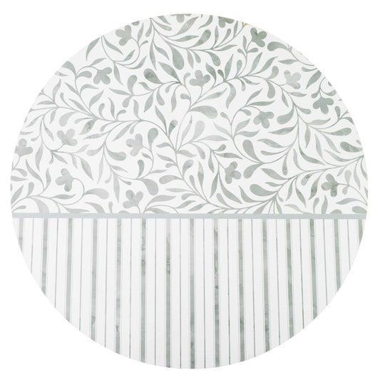 17in Bamboo Lazy Susan, Grey Vine
